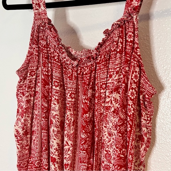 Maurices Red and White Floral Camisole Size XL - Picture 4 of 6